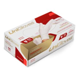 Luva Premium Conforto Branca Sem Pó Tamanho P - Unigloves