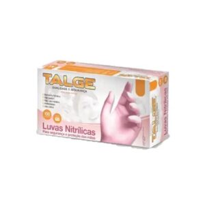 Luva Nitrílico Rosa Talge 100 Unidades - Tamanho G
